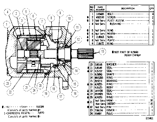 VANE PUMP GROUP 9J5048 CAT