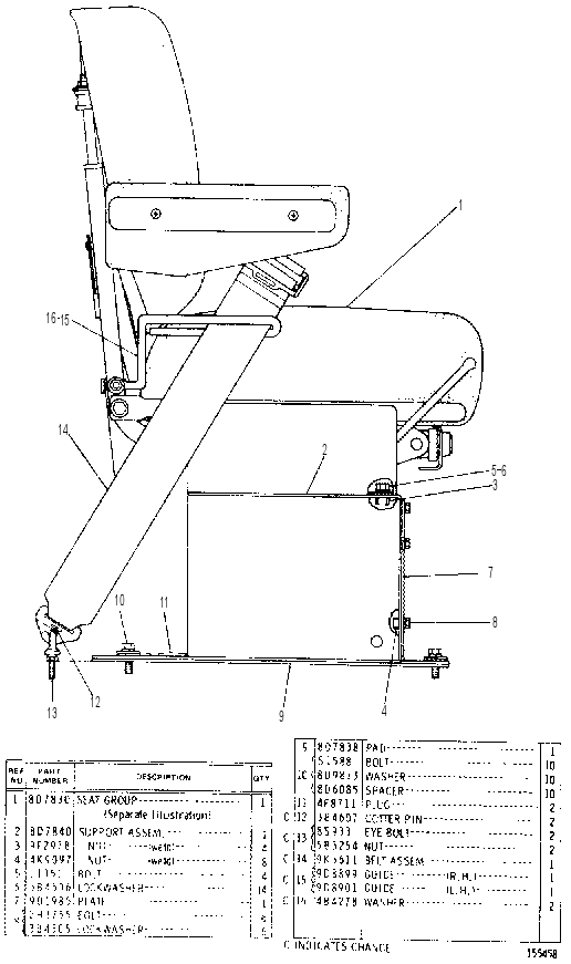 Сиденье 8D0820 CAT