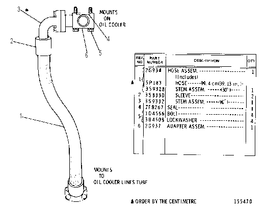 OIL COOLER LINES GROUP 9D9160 CAT