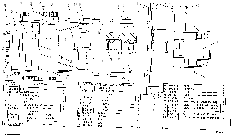 CASE AND FRAME ASSEMBLY 2G1093 CAT