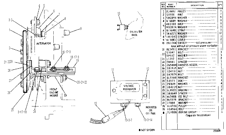 ALTERNATOR MOUNTING GROUP 3N7719 CAT