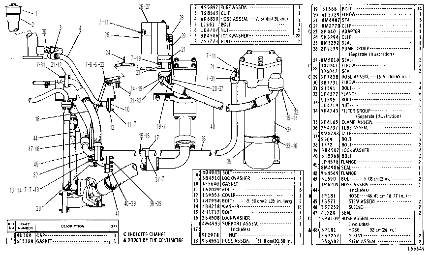TRANSMISSION OIL LINES GROUP 3P8059 CAT