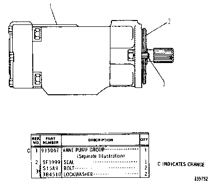 VANE PUMP GROUP 9K7618 CAT
