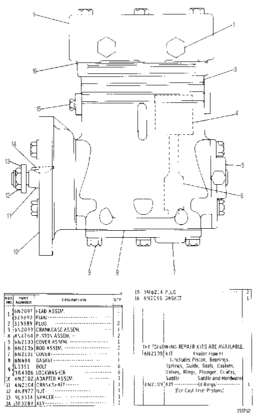 AIR COMPRESSOR GROUP 6N2439 CAT