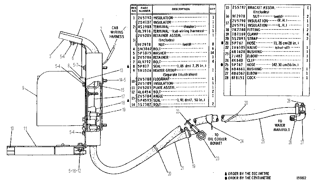 CAB HEATER GROUP 2V6223 CAT