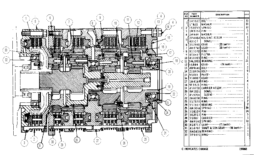 Планетарная передача 2P4416 CAT