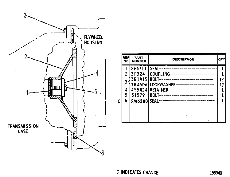 ADAPTER GP-ENGINE TO TMSN 9D9850 CAT