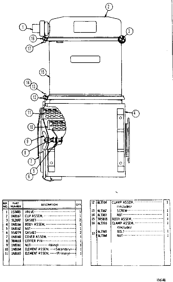 AIR CLEANER AS 3N8380 CAT