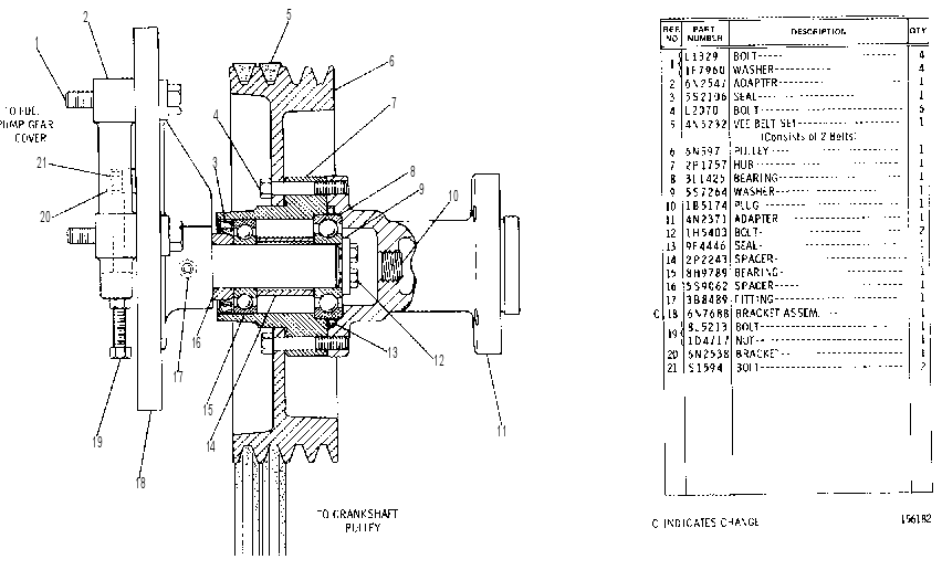FAN DRIVE GROUP 4N2541 CAT