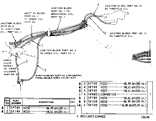 TRANSMISSION AND THROTTLE AIR LINES GROUP 6P2070 CAT