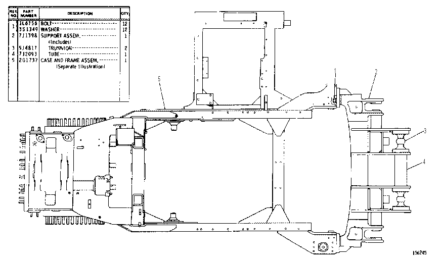 CASE AND FRAME ASSEMBLY 2G1745 CAT