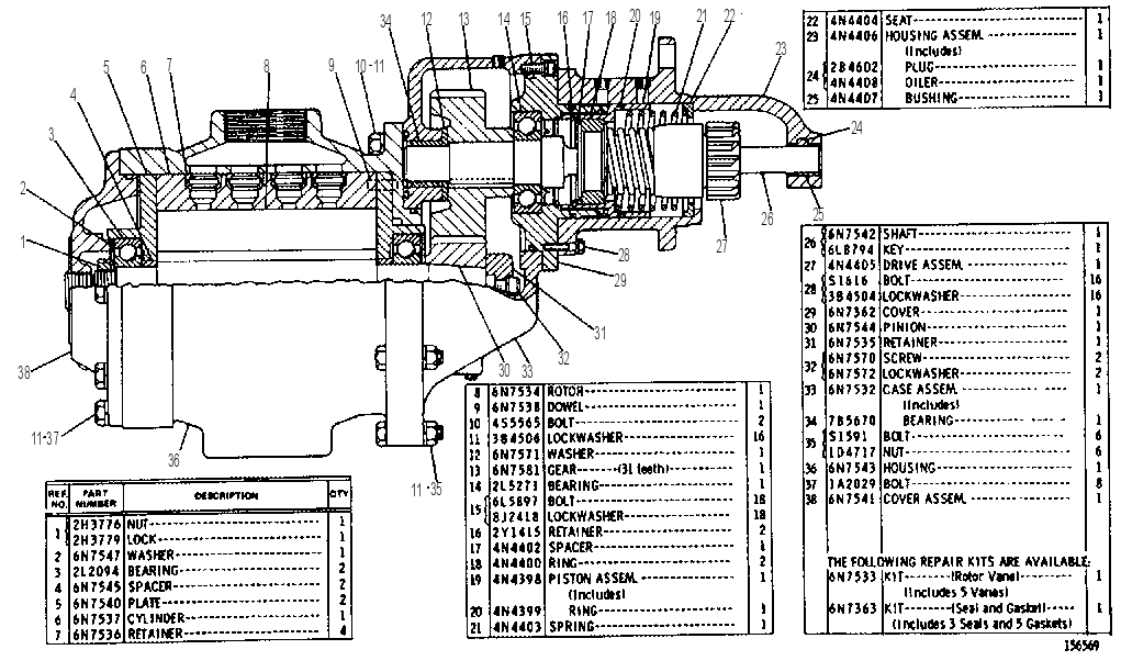 Стартер пневматический 3N9413 CAT