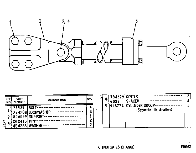 CYLINDER & MOUNTING GP 8D6900 CAT
