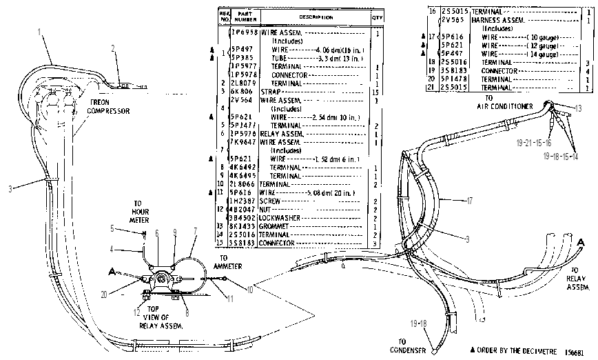 AIR CONDITIONER WIRING GROUP 2V0956 CAT