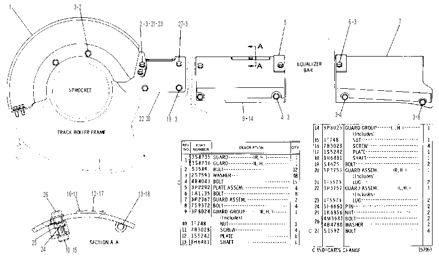 RECOIL MECHANISM GUARD GROUP 3P2285 CAT