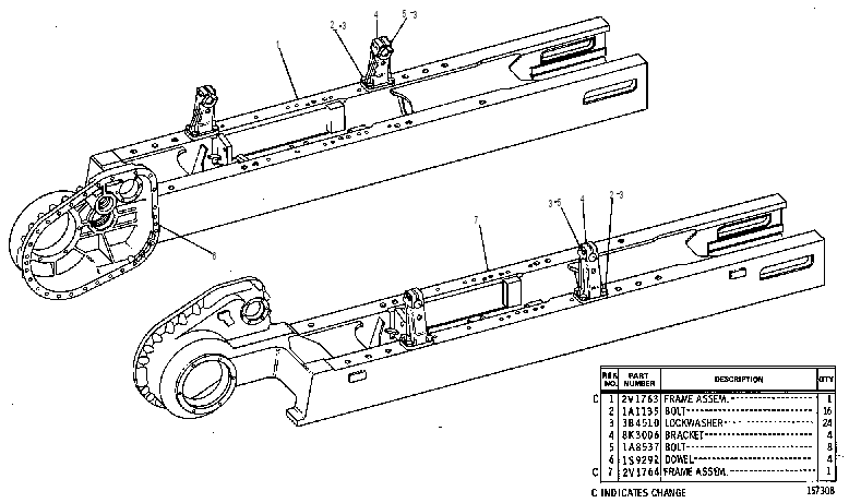 TRACK ROLLER FRAME GROUP 2V0292 CAT