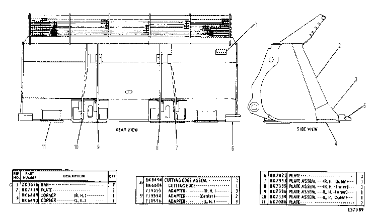 BUCKET ASSEMBLY 8K8501 CAT