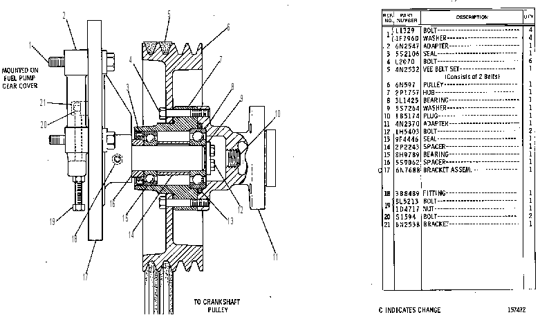 FAN DRIVE GROUP 4N3142 CAT