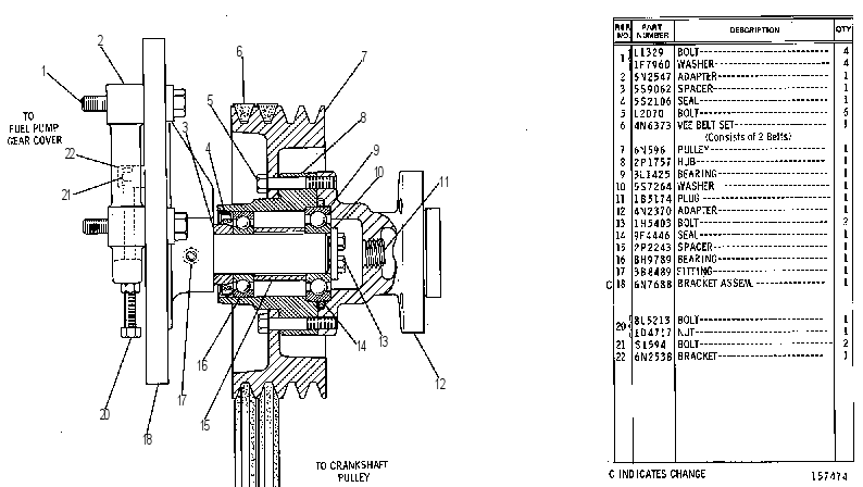 FAN DRIVE GROUP 6N2557 CAT