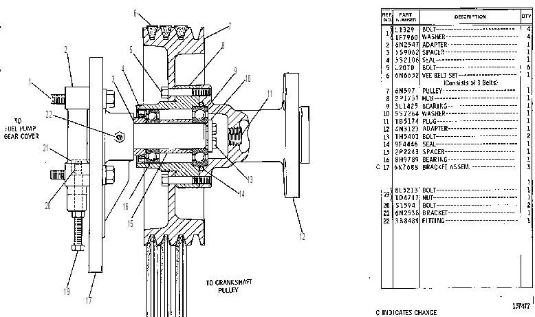 FAN DRIVE GROUP 6N2560 CAT