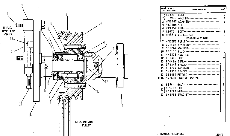FAN DRIVE GROUP-SUCTION 6N2562 CAT