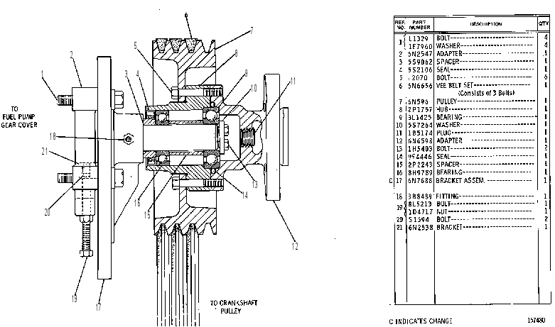 FAN DRIVE GROUP 6N2563 CAT