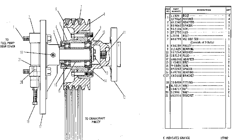 FAN DRIVE GROUP 6N2565 CAT