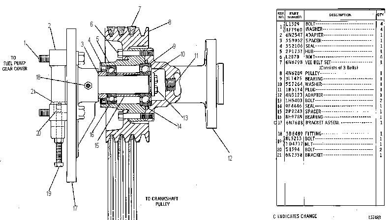 FAN DRIVE GROUP 6N2566 CAT