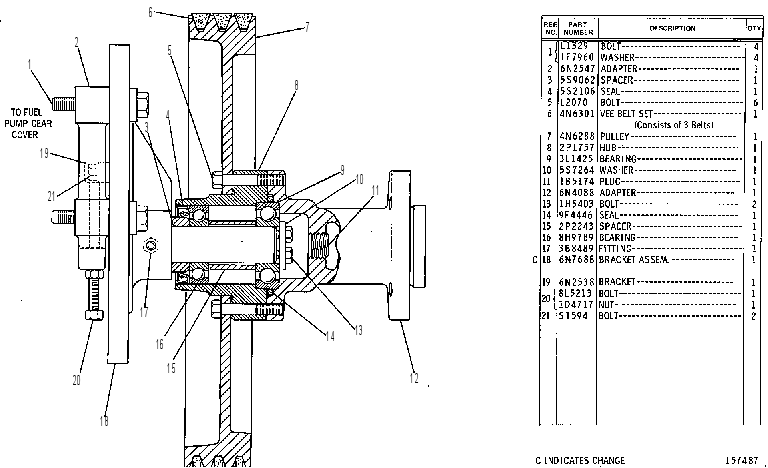 FAN DRIVE GROUP 6N4500 CAT