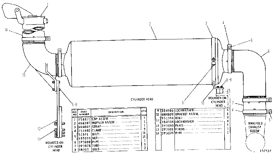 MUFFLER GROUP 6N3454 CAT