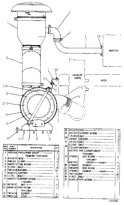 AIR CLEANER GROUP 6N4011 CAT
