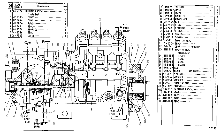 Регулятор и ТНВД 6N5355 CAT