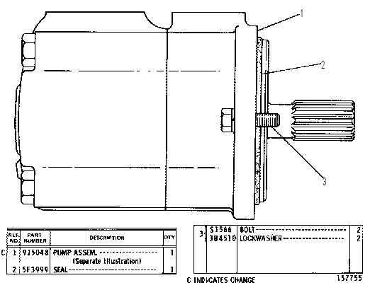 PUMP AND MOUNTING GROUP 6J7876 CAT