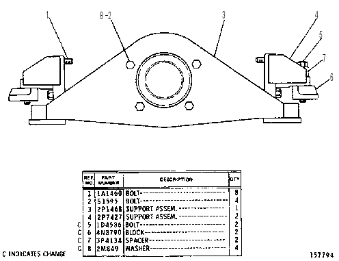 ENGINE SUPPORT 2P7744 CAT