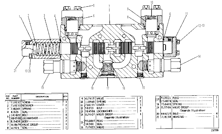Распределительный клапан 9J8720 CAT