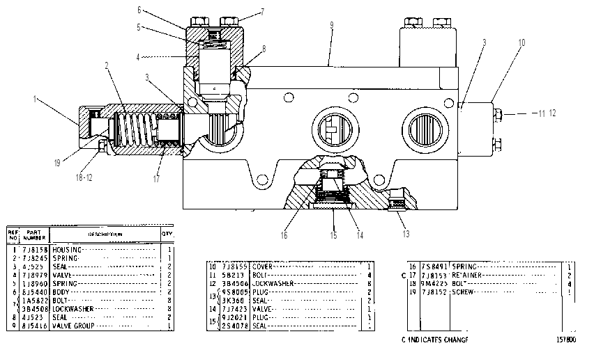 Распределительный клапан 8J5412 CAT