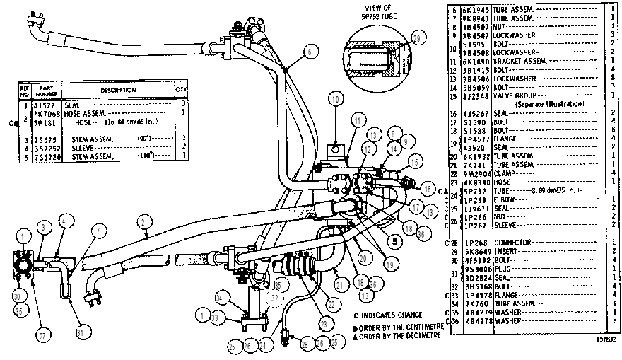 STEERING VALVE AND LINES GROUP 7K6578 CAT