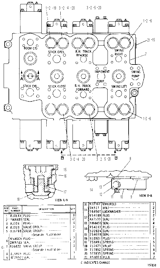 Клапан управляющий 8J8477 CAT