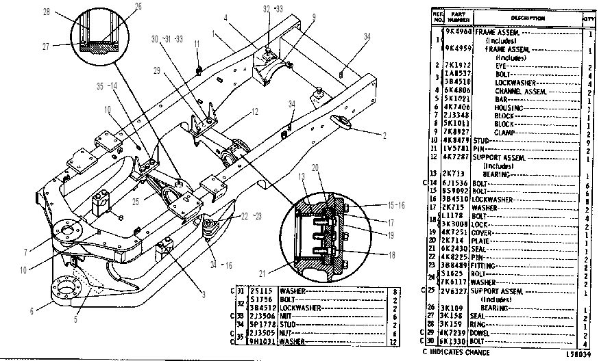 REAR FRAME GROUP 9K4956 CAT