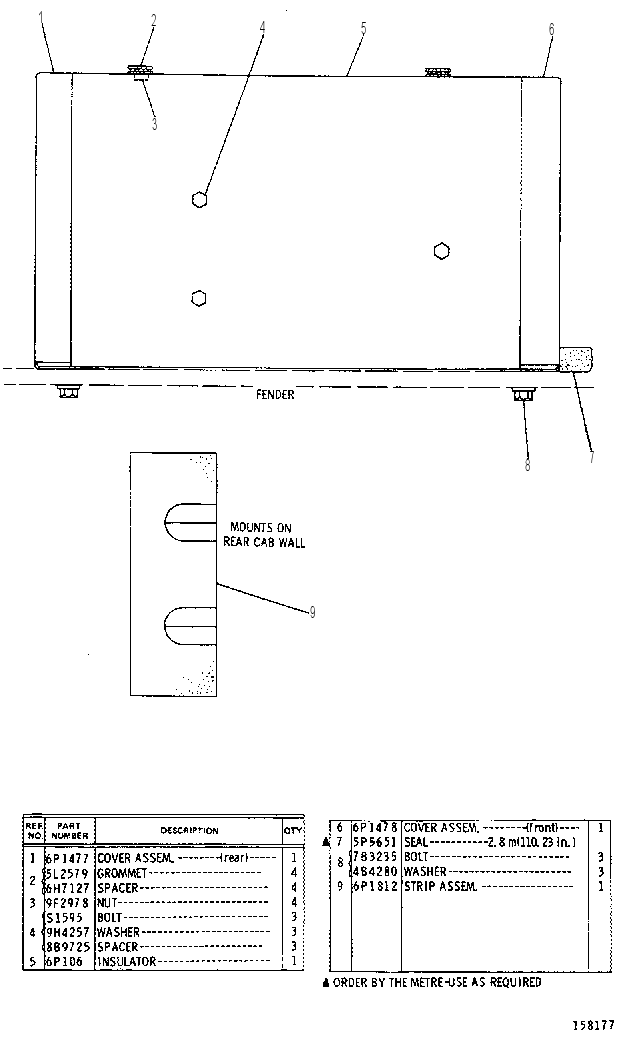 MISCELLANEOUS COVER GROUP 6P9625 CAT