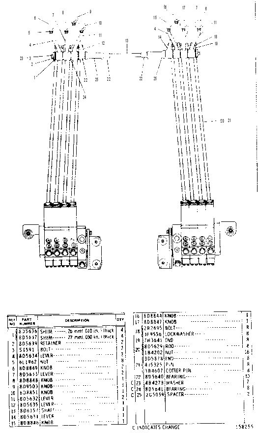 Клапан с тягой 8D6215 CAT