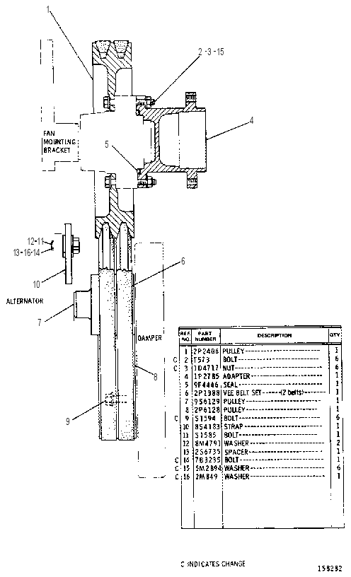 PULLEY GROUP 3P0044 CAT