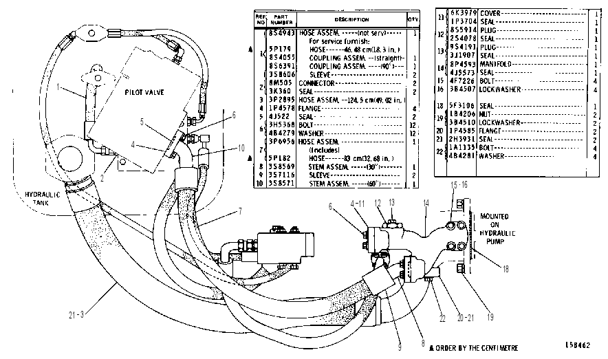 Трубопроводы насоса 3P3282 CAT