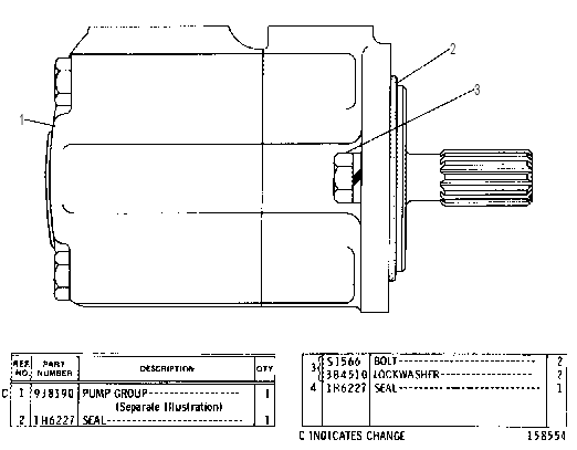 PUMP AND MOUNTING GROUP 4J9459 CAT