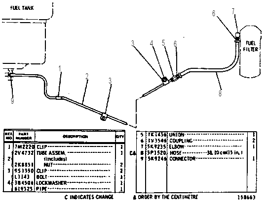 FUEL LINES GROUP 2V4733 CAT