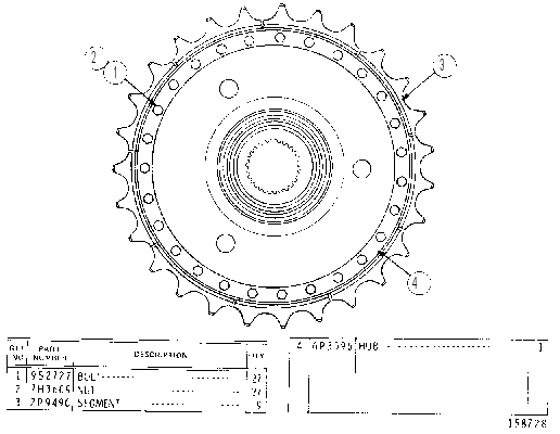SEGMENTED SPROCKET GROUP 6P4132 CAT