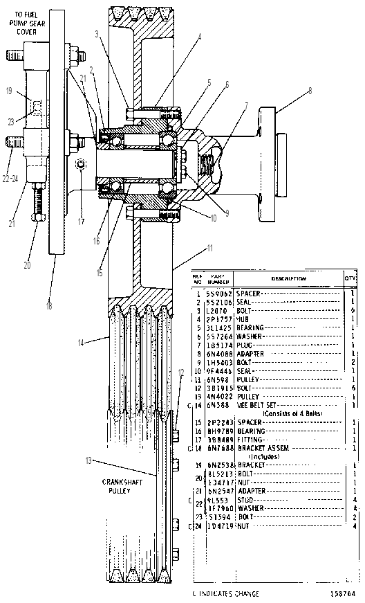 FAN DRIVE GROUP 6N4501 CAT