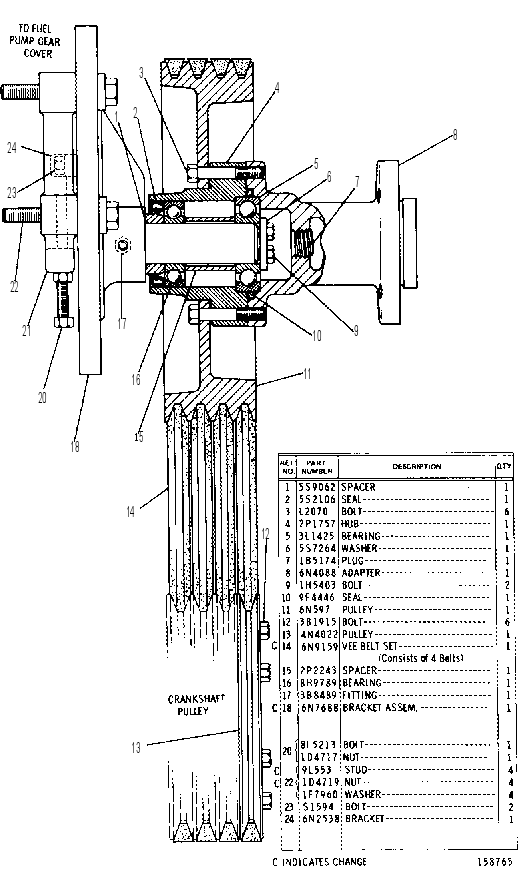 FAN DRIVE GROUP 6N4502 CAT