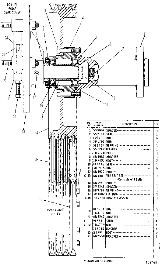 FAN DRIVE GROUP 6N4505 CAT