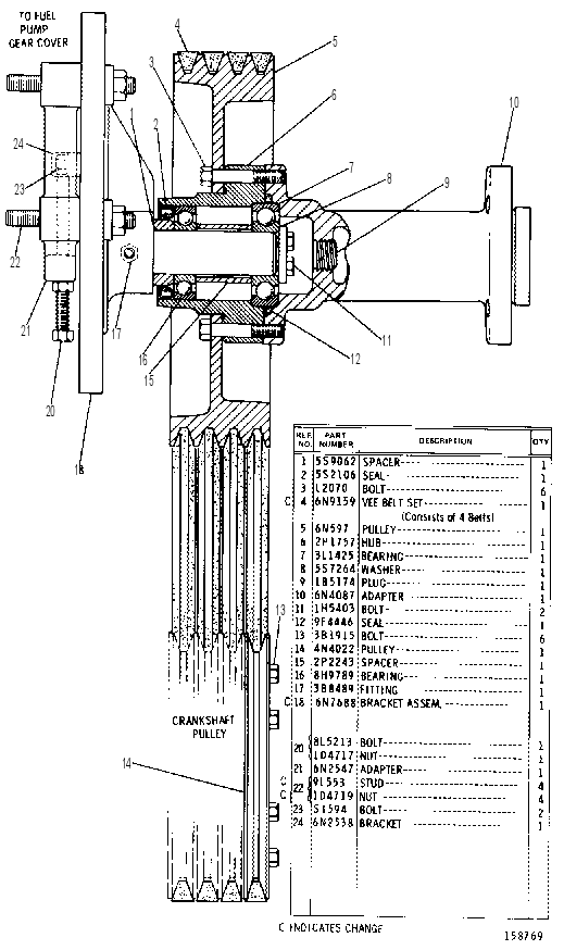 FAN DRIVE GROUP 6N4506 CAT